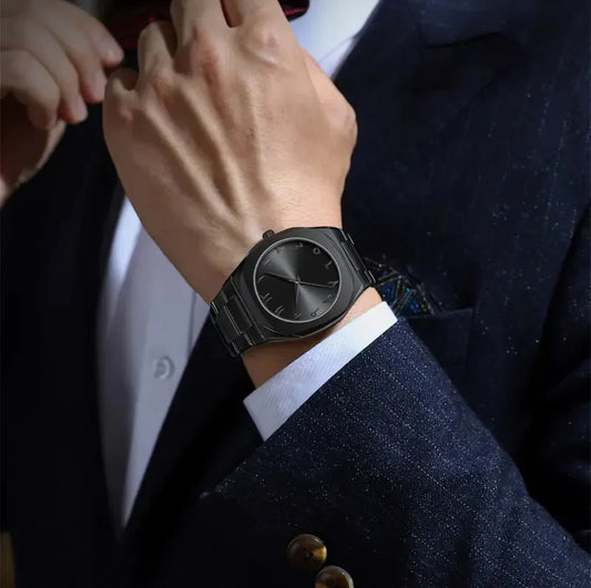 Trendy Black Arabic Aura Watch
